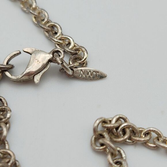 Y2K Statement Bib Layered Necklace Gray Yellow Opalescent Bead Maximalist Retro - Picture 3 of 8